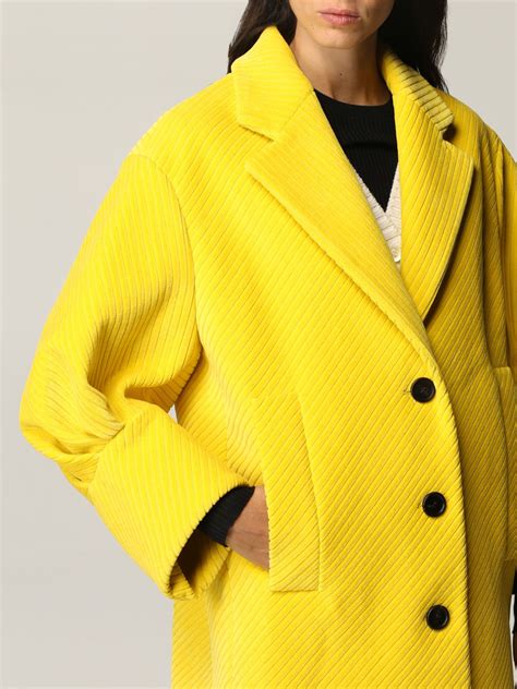 Cappotto in velluto a coste Giallo 